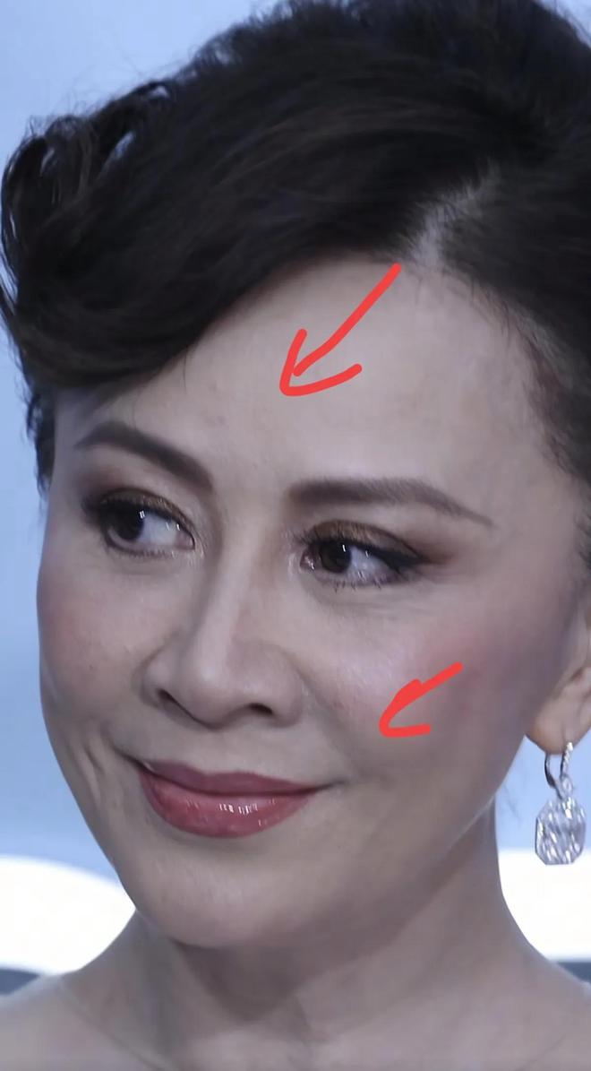 曝光脸上卡粉脖颈纹多后背穿网纱服显白j9九游会登录刘嘉玲澳门活动怼脸拍(图6)